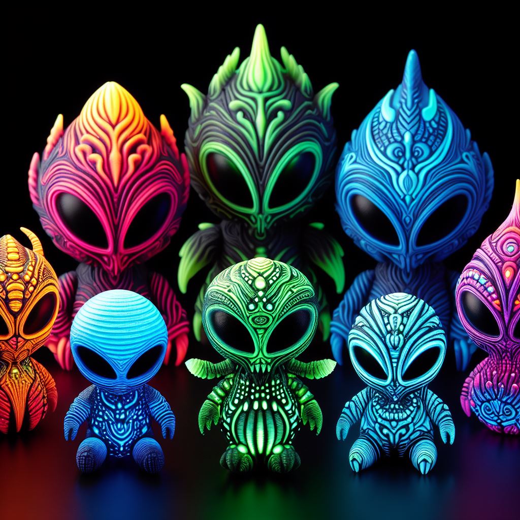 Art numérique Alien coloré 2
